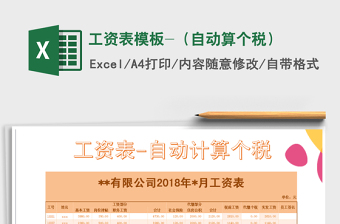 2021年工資表模板-（自動(dòng)算個(gè)稅）