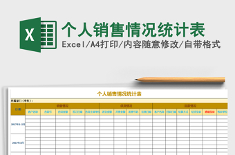 2021年個人銷售情況統(tǒng)計表