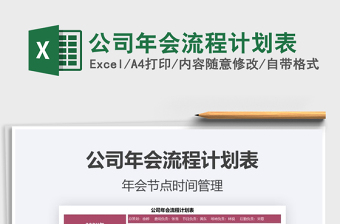 2021年公司年會流程計劃表免費下載