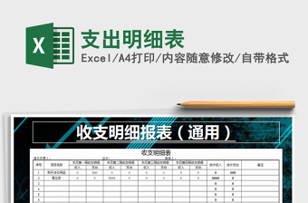 2021年支出明細(xì)表