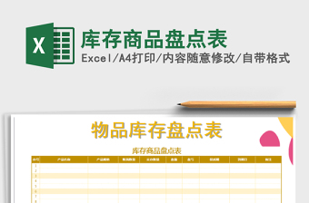 2021年庫存商品盤點表