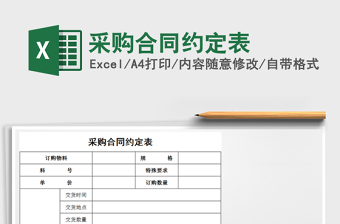2021年采購合同約定表