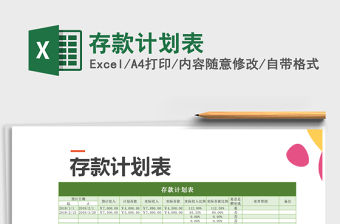 2021年存款計劃表