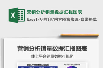 2021年營銷分析銷量數據匯報圖表免費下載