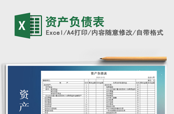 2021年資產(chǎn)負(fù)債表