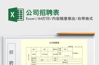 2021年公司招聘表