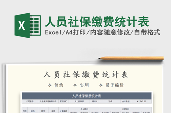 2022社保缴费统计表excel