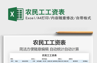 2021年農(nóng)民工工資表