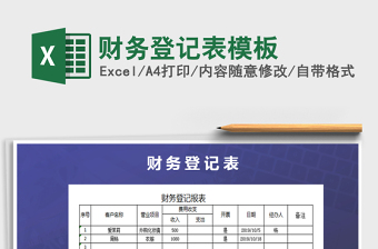 2021年財(cái)務(wù)登記表模板