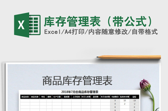 2021年庫存管理表（帶公式）