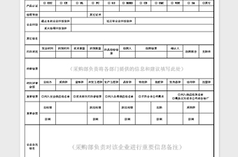 2021年供应链安全评估表