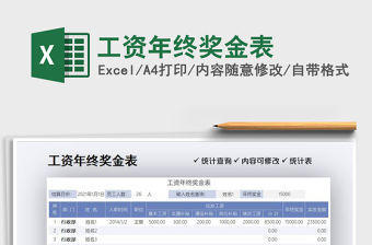 2021年工資年終獎金表