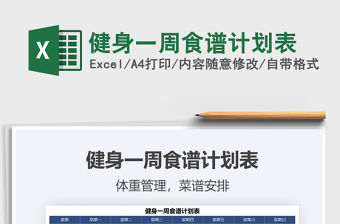 2021年健身一周食譜計劃表