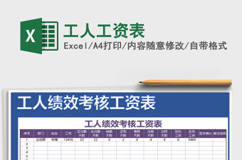 2021年工人工資表