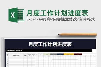 2021年月度工作計劃進度表