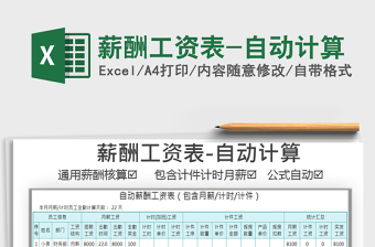 2021年薪酬工資表-自動計算