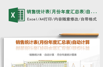 2021年銷售統(tǒng)計表(月份年度匯總表)自動計算免費(fèi)下載