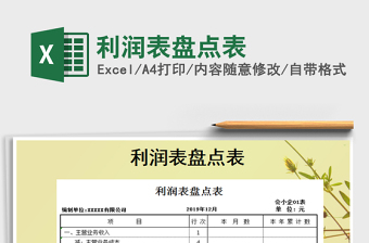 2021年利潤(rùn)表盤點(diǎn)表