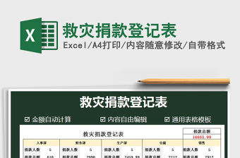 2021年救災捐款登記表