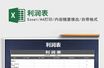 2021年利潤表