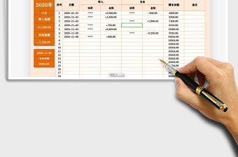 2021年通用版收支表