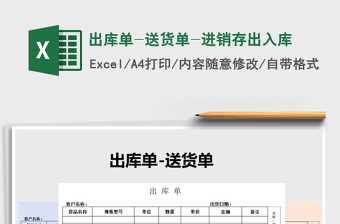2021年出庫單-送貨單-進銷存出入庫