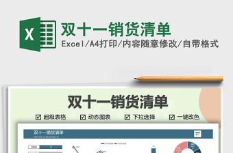 2021年雙十一銷貨清單