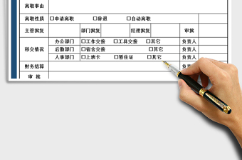 2021年員工辭工單-離職單免費(fèi)下載