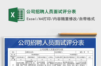 2021年公司招聘人員面試評(píng)分表