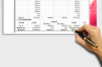 2021年现金银行对账单-年度报表