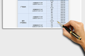 2021年长途运输报价单