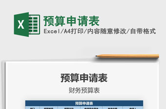 2021年預(yù)算申請表