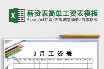 2021年薪資表簡單工資表模板