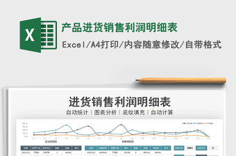 2021年產(chǎn)品進(jìn)貨銷售利潤明細(xì)表