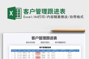 2021年客戶管理跟進表