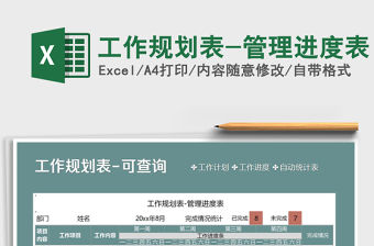 2021年工作規(guī)劃表-管理進(jìn)度表