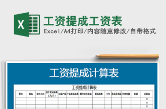 2021年工資提成工資表