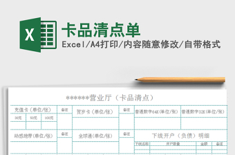 2021年卡品清點單
