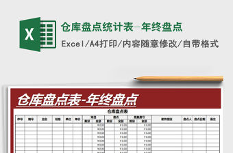 2021年倉庫盤點統計表-年終盤點