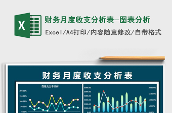 2021年財務(wù)月度收支分析表-圖表分析