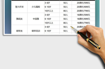 2021年培训机构招生课程安排表