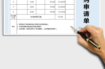 2021年采購申請單-自動統計