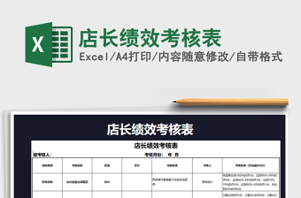 2021年店長績效考核表