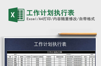 2021年工作計劃執行表