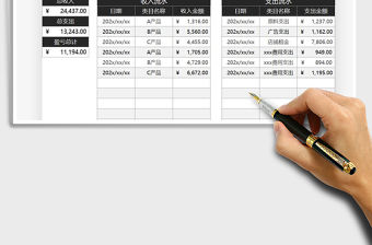 2021年財(cái)務(wù)日記賬現(xiàn)金流水表