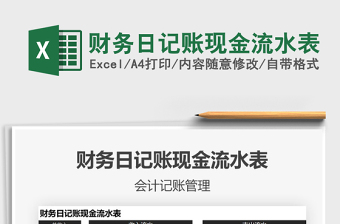 2021年財務(wù)日記賬現(xiàn)金流水表