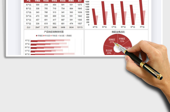 2021年?duì)I銷管理月度業(yè)績圖表匯報(bào)