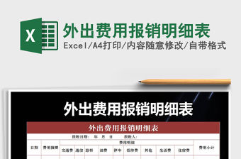 2021年外出費(fèi)用報銷明細(xì)表
