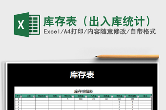 2021年庫存表（出入庫統(tǒng)計(jì)）