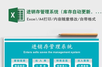 2021年進(jìn)銷(xiāo)存管理系統(tǒng)（庫(kù)存自動(dòng)更新，帶應(yīng)收應(yīng)付）